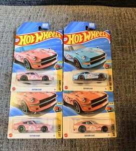Lot Of 4 Hot Wheels 2025 Datsun 240Z (Pink & Blue) HW Art Cars Box Ships - Picture 1 of 3