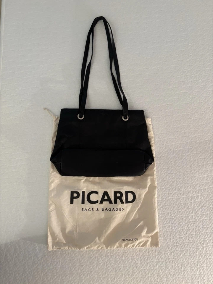 Nuevo Picard Monedero/Bolso de Cuero Negro con Bolsa para el Polvo - Reg #1074394 Foto 1 de 4
