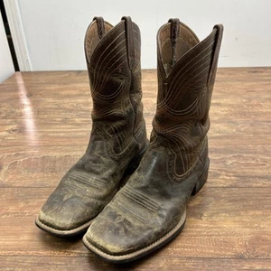 Ariat Sport Wide Square Toe Cowboy Western Boot Men style 10010963 Size 8.5D - Picture 1 of 17