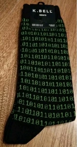 Calcetines de vestir binarios K. Bell para hombre Computer Tech - Imagen 1 de 3