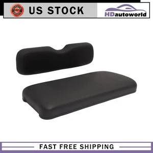 Golf Cart Black Front Cushion Set Fits EZGO TXT - Picture 1 of 11
