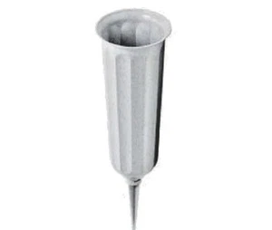 DIY Cemetery Vase Granite White Perma-Plastic with Removable Spike - Picture 1 of 8