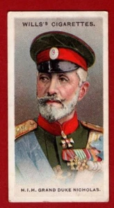 WILLS 1917 ALLIED ARMY LEADERS Single card No 38 H.I.H GRAND DUKE NICHOLAS - Picture 1 of 2