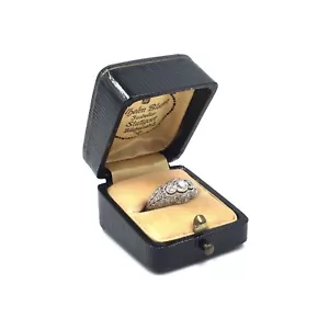 Anillo Art Deco oro blanco 18kt platino 0.70ct diamantes oro 750 joyería antigua RW53 - Imagen 1 de 22