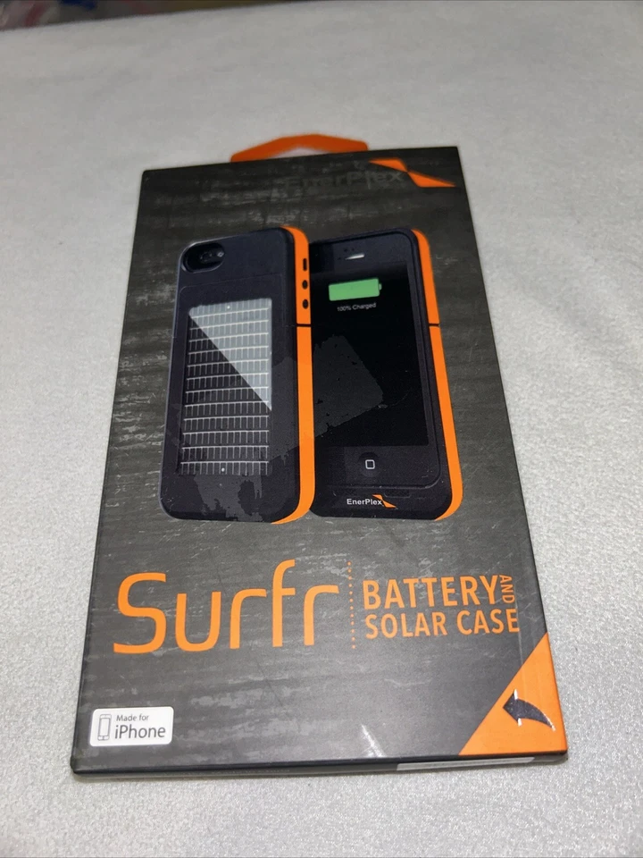Batería Enerplex Surfr y Funda Solar iPhone 5/5s Naranja, 2000 mAh Foto 1 de 4