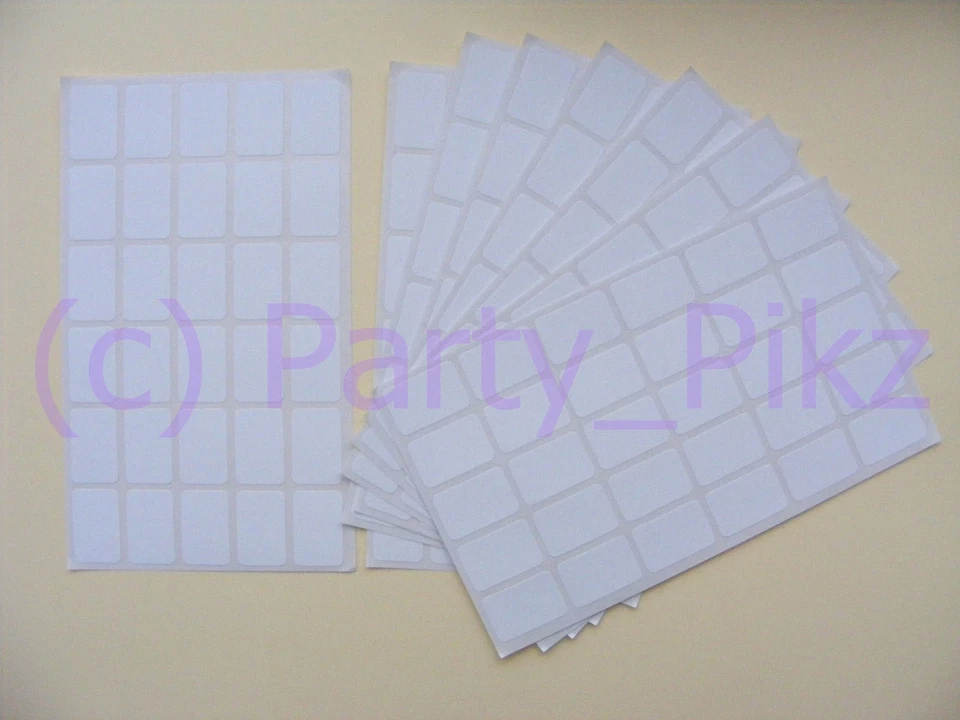 500 Small White Sticky Labels 19x12mm Price Stickers Retail Blank Self Adhesive