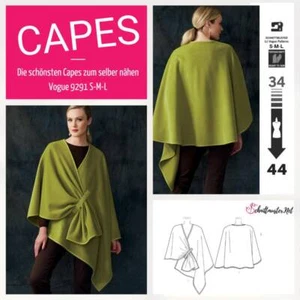Schnittmuster Vogue 9291 Accessoires Capes S-M-L - Bild 1 von 10