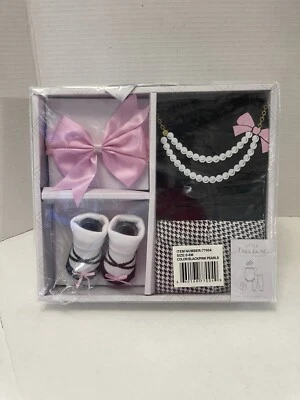 Little Treasure Boxed Gift Set 4-Piece, Black/Pink Pearls, 0-6 Months Baby Girl - Image 1 of 4
