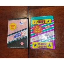 1990 and 1991 Pacific Senior League Baseball 2 Unopened Trading Cards Wax Packs