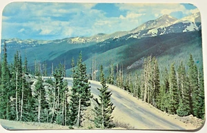 Vista aérea de postal Berthoud Pass Hwy 40 Colorado Mountains Snow - Imagen 1 de 2
