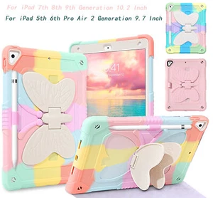 For 9.7 10.2 iPad 5/6/7/8/9th/Pro/Air 2 Shockproof Rugged Hard Stand Case Cover - Picture 1 of 25