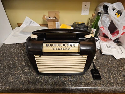 Radio tubo AM Crosley 56pb 1946 de colección retro recapitulada Bluetooth ENVÍO GRATUITO A EE. UU. Foto 1 de 4