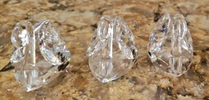 3 VINTAGE Swarovski Cut Crystal Swan Beauties of the Lake 2" Austria retired - Picture 1 of 10