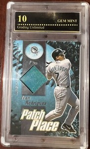 Ivan Rodriguez “Pudge” -2004 Topps Game Used Patch GEM 10-Mint-Patch Place PP-IR