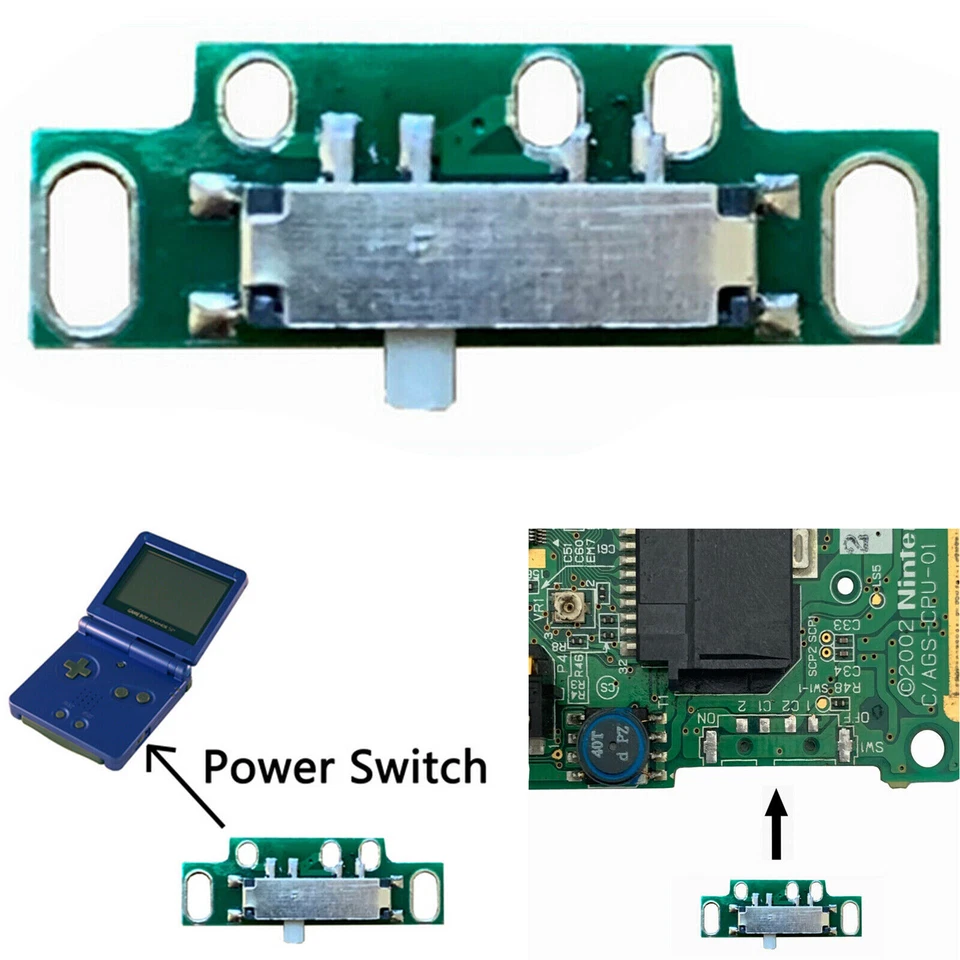 Power Switch Button Motherboard Parts for Gameboy Advance SP GBA SP Game Console - Image 1 of 4