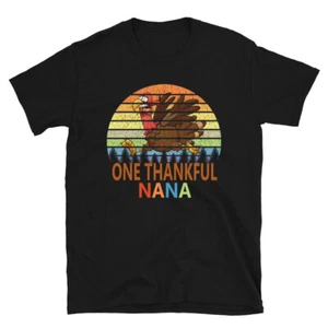 Thankful Nan T-Shirt Thanksgiving Tee Shirt Blessed Grateful Gift For Her - Picture 1 of 6