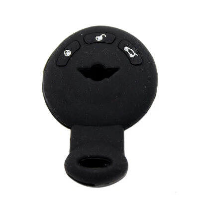 Black Silicone Fob Key Cover Case fit For 2007-2015 MINI Cooper R55 R56 R60 - Imagem 1 de 2
