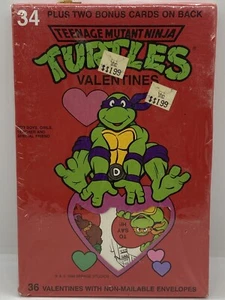 Teenage Mutant Ninja Turtles Vintage Valentine Day Cards 1990 SEALED - Picture 1 of 3