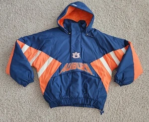 Chaqueta De Colección Para Hombre Grande Azul Naranja Castaño Rojizo Tigres Puffer NCAA Rara Años 90 - Imagen 1 de 8