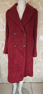 Manteau bordeaux Suzette taille 44 neuf avec laine Burton (tro) - Imagen 1 de 5
