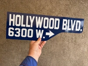 HOLLYWOOD BLVD STREET SIGN Replica of Iconic  Hollywod & Vine of 50s & 60s - 21" - Picture 1 of 2