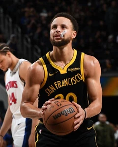 Foto de baloncesto de la NBA Steph Curry pose de tiro libre Golden State Warriors 8x10 - Imagen 1 de 1