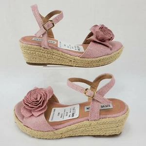 Steve Madden Diego Slingback Espadrilles Rosa Glitzer Größe 3 - Bild 1 von 8