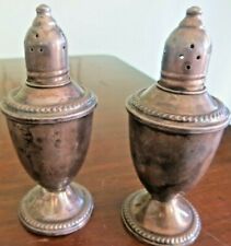 PAIR OF STERLING SILVER GLASS LINED DUTCHIN CREATION  SALT & PEPPER SHAKERS
