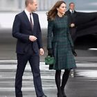 Princess Kate Middleton Designer Spring Autumn Elegant Plaid Coat office Dress