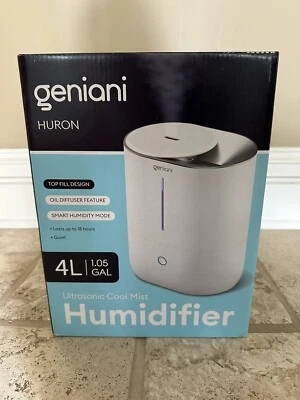 Geniani 4L ultrasonic cool mist humidifier new - Image 1 of 4