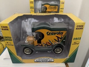 Gearbox Crayola Series Diecast Truck Coin Bank 1:24 Limited Edition Set of 3 - Picture 1 of 6