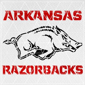 Arkansas Razorbacks Stencil – College Football, Sports Fan Art, Wall Decor - Picture 1 of 4
