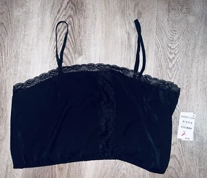 Nordstrom BP Women’s Black Cropped Silky Cami Size Large New - Picture 1 of 3