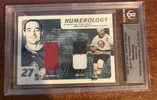 2002 BAP Ultimate Memorabilia 3rd Edition 40/40 Mahovlich Peca BGS Encased