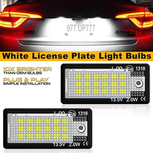 Repuesto de luces de matrícula LED para Audi A3 A4 S4 A6 A8 Quattro Canbus - Imagen 1 de 9
