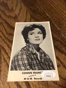 CONNIE FRANCIS SIGNED AUTOGRAPHED **Postcard** 7-10-1959 New York * JSA COA* - Picture 1 of 4