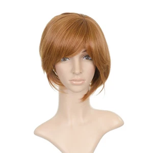 Braune kurze Länge Anime Cosplay Kostüm Perücke - Bild 1 von 1