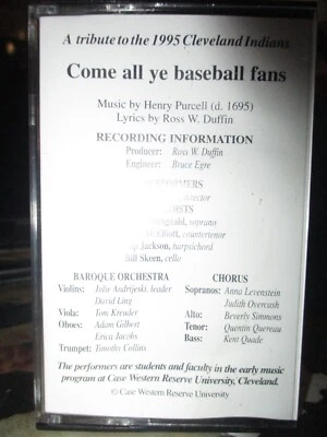 Come All Ye Baseball Fans 1995 CLEVELAND INDIANS Classical Tribute Cassette VG+ - Image 1 of 2