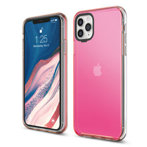 iPhone 11 Pro Max Case - elago® Clear Hybrid Case [Neon Pink]