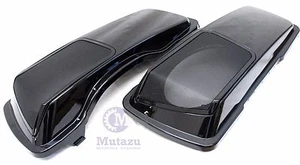 Mutazu CVO 6 x 9 Speaker Lids Vivid Black for Harley Touring Saddlebag 1994-2013 - Picture 1 of 6
