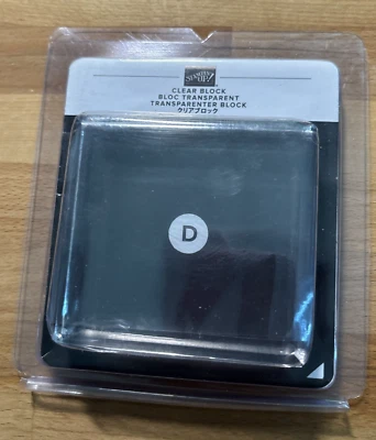Новый Stampin' Up! Прозрачный акриловый блок марок D #118485 2-7/8 дюйма x 2-11/16 дюйма x 3/4 дюйма - Изображение 1 из 3