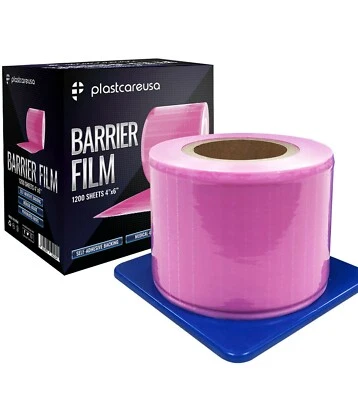 Pink Barrier Film Tape, Dental, Adhesive Lab 1200 4" x 6" (Case of 8 Rolls) - Image 1 of 4