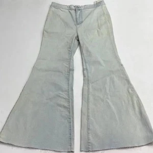 We the Free • Light Wash Flare Jeans • Wide Leg • Frayed Raw Hem • Size 29 - Picture 1 of 4