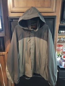 Eddie Bauer GoreTex Jacket Men’s XL Gray Outdoor Hooded Rain Lined Vented - Picture 1 of 15
