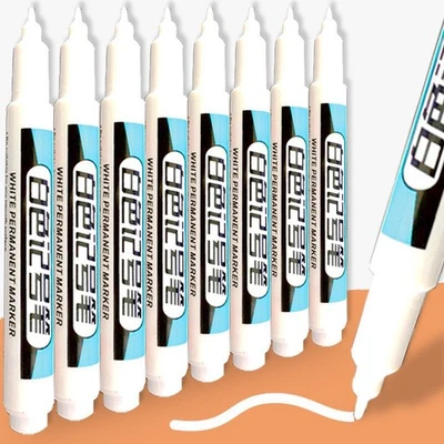 White ink Paint Marker Pen Waterproof Bike Car Tyre Tire Marker Permanent CA - Image 1 of 4