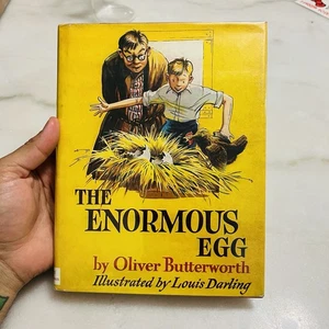 THE ENORMOUS EGG - Oliver Butterworth 1956 Vintage Dinosaur L Darling HC DJ - Picture 1 of 18