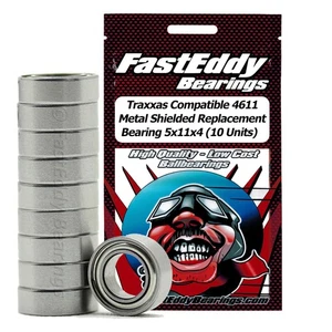 Traxxas Compatible 4611 Metal Shielded Replacement Bearing 5x11x4 10 Units - Picture 1 of 1