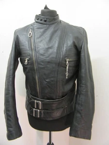 VINTAGE 70'S HARRO LEATHER MOTORCYCLE JACKET SIZE UK40 EU50 ACE GERMAN QUALITY - Picture 1 of 23