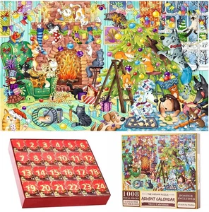 Jigsaw Advent Calendar 2024 Christmas, Animal Puzzle Advent Calendar Gifts for A - Picture 1 of 7