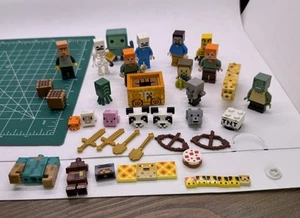 Minecraft Figures Animals Blocks Weapons Tools Lego Mini Figs Lot - Picture 1 of 6